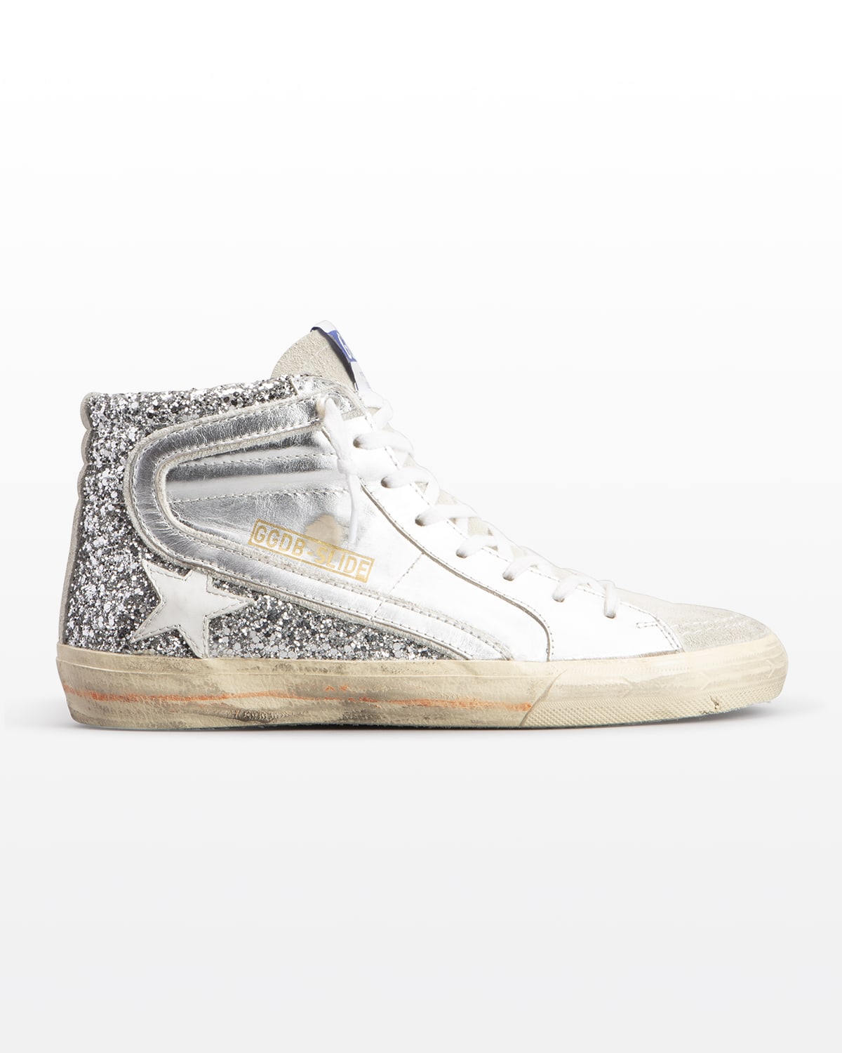 Golden Goose Superstar Leather Glitter LowTop Sneakers Neiman Marcus
