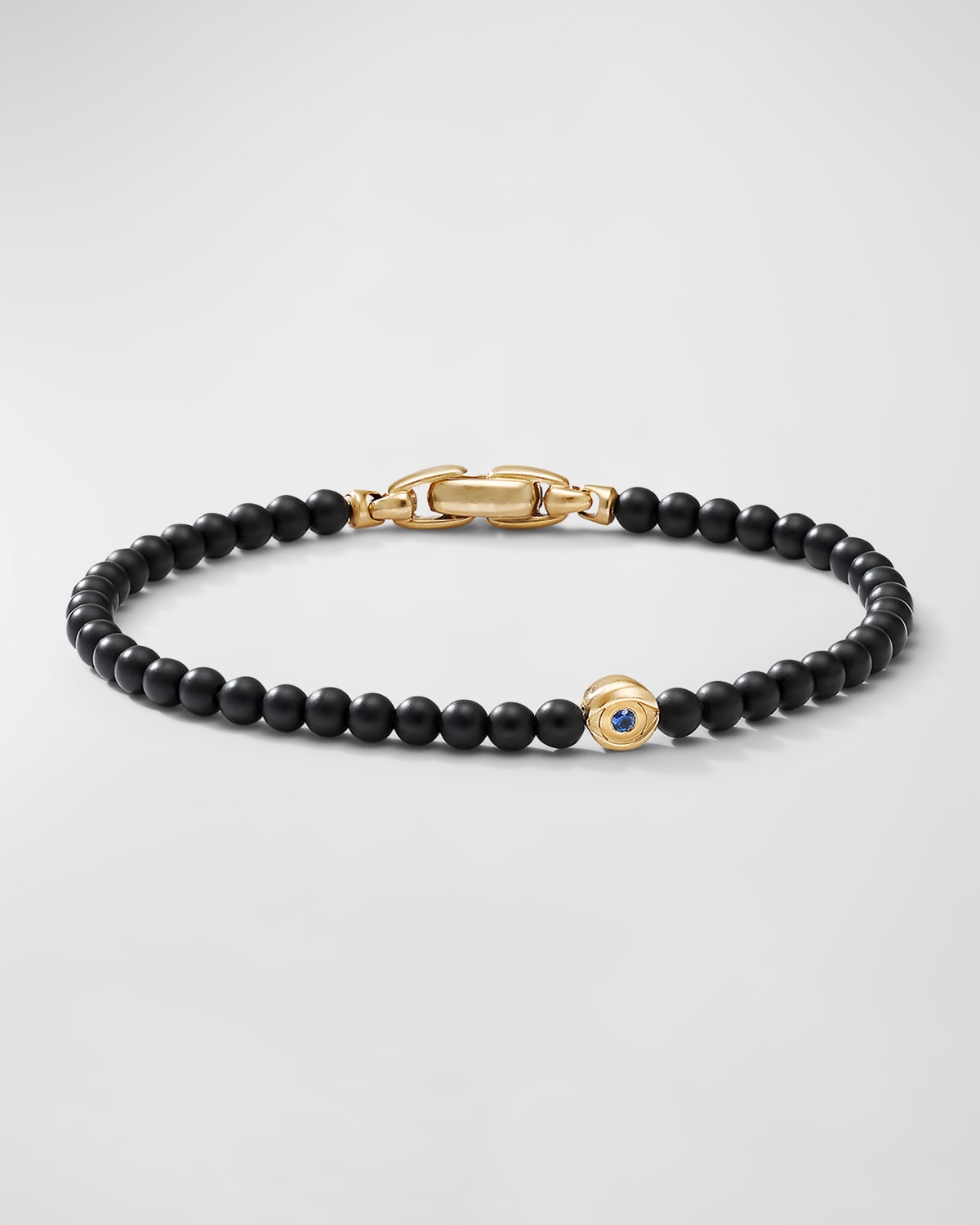 David Yurman Men's Spiritual Bead Evil Eye Bracelet with Gemstones in