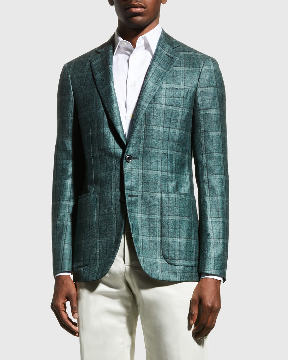 Canali Men's Windowpane Sport Coat Neiman Marcus