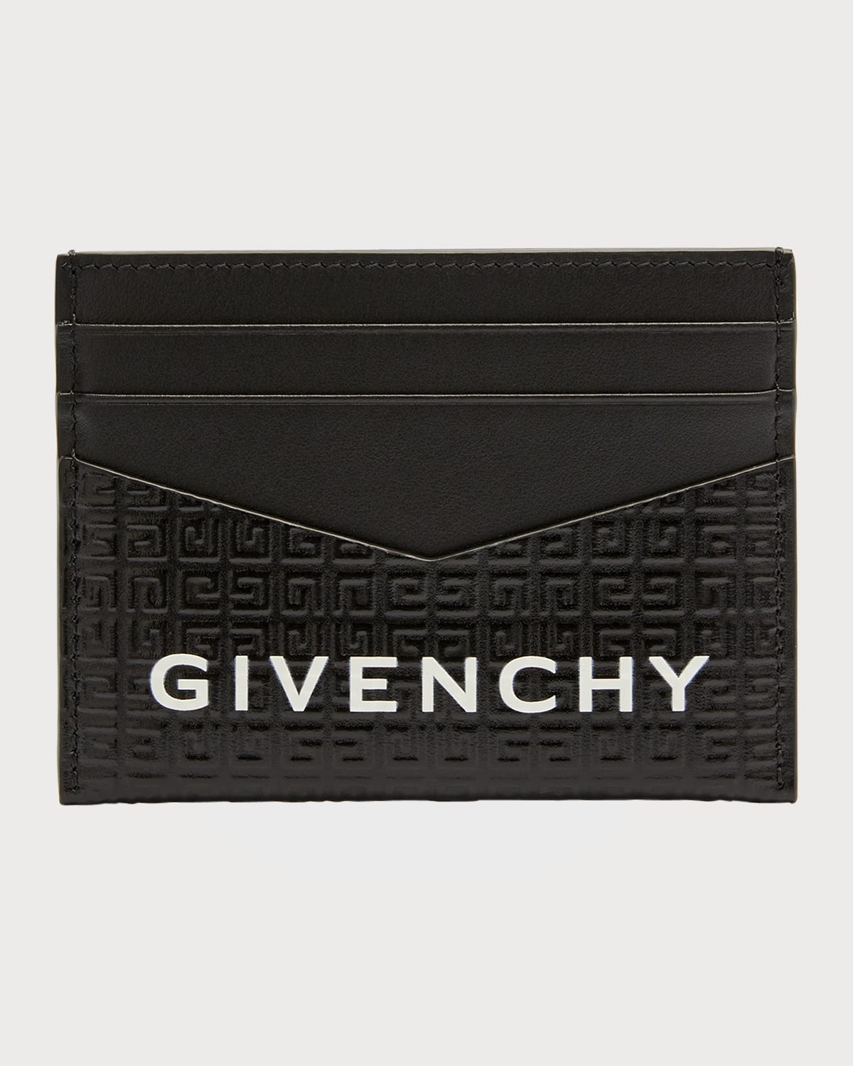 Givenchy Men's Logo Outline Leather Card Holder Neiman Marcus