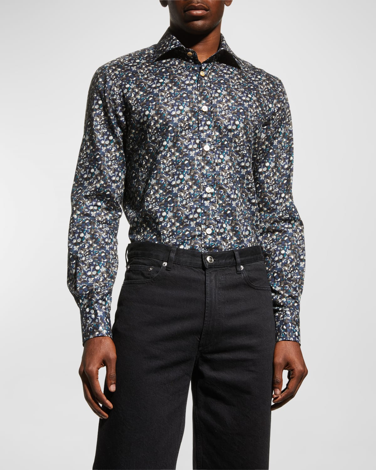 HUTCHESON MELANGE PLAID SPORT SHIRT main image 1