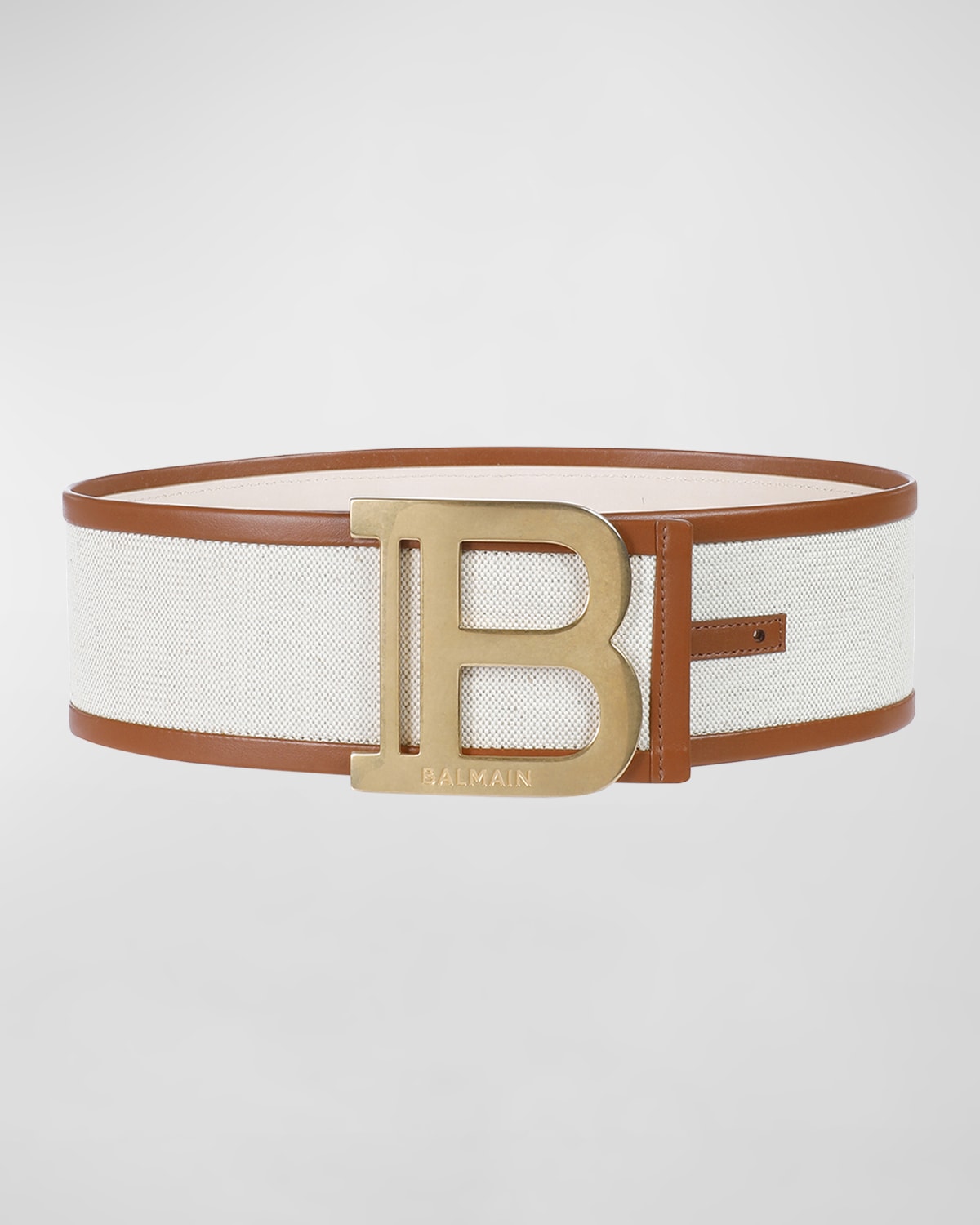 Balmain B Logo Calfskin Buckle Belt | Neiman Marcus