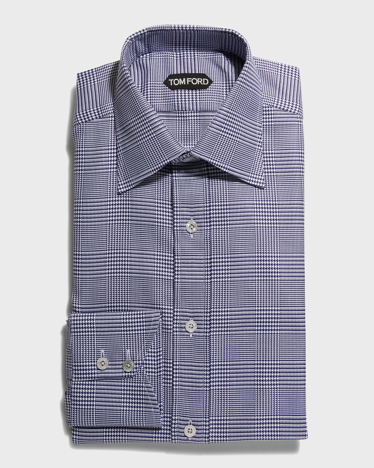 TOM FORD Men's Slim Fit Check Dress Shirt | Neiman Marcus