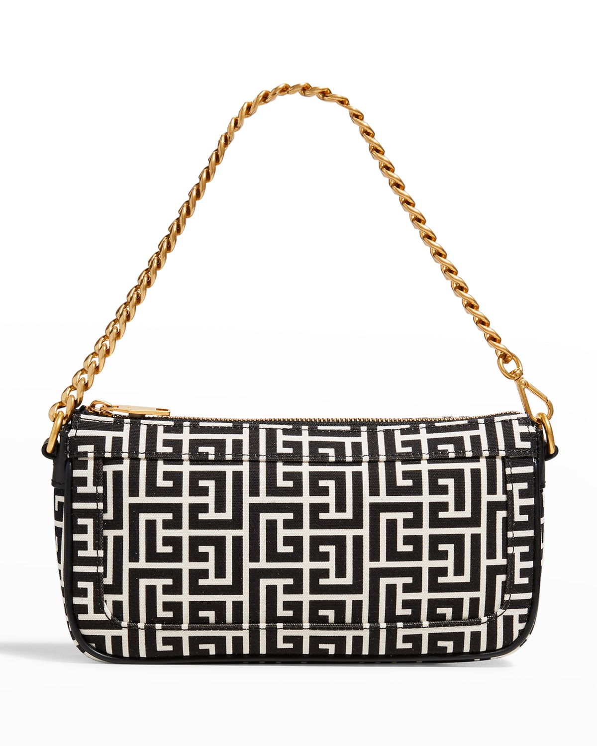 Balmain B Army Logo Canvas Shoulder Bag Neiman Marcus