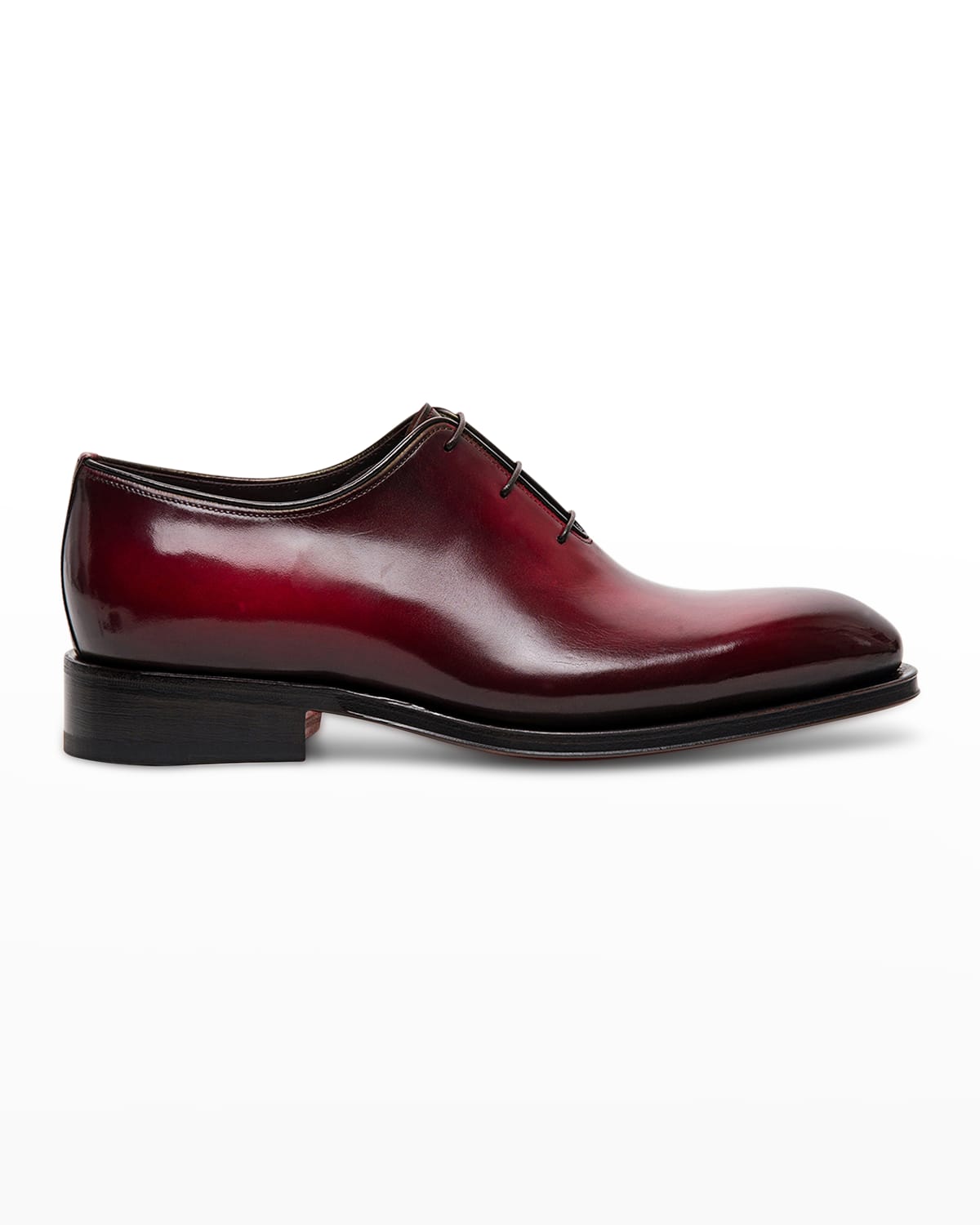 Burberry Men's Panelled Vamp Leather Derby Shoes | Neiman Marcus