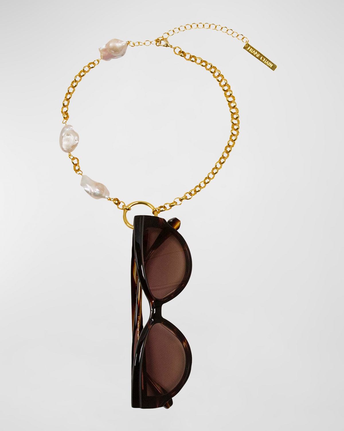 Chunky Glasses Chain Sunglass Strap in Black Tortoiseshell 