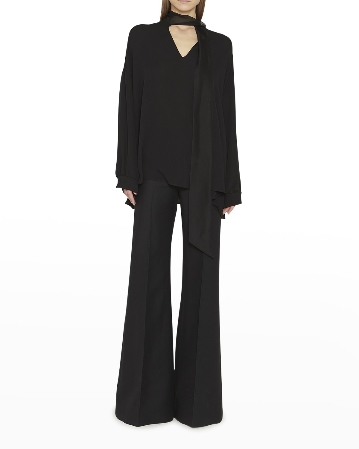 kiton-abstract-print-gathered-keyhole-silk-blouse-neiman-marcus