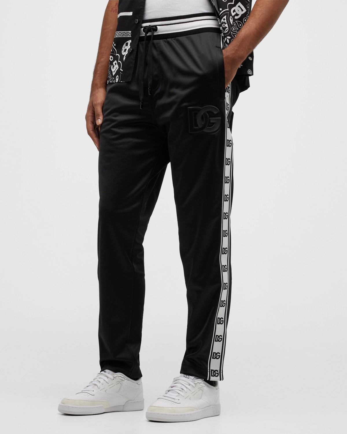 Moncler Men's Logo-Tape Sweatpants | Neiman Marcus