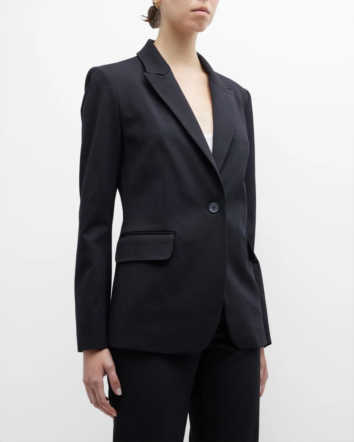 Collette Peak-Lapel Single-Button Jacket - thumbnail 4