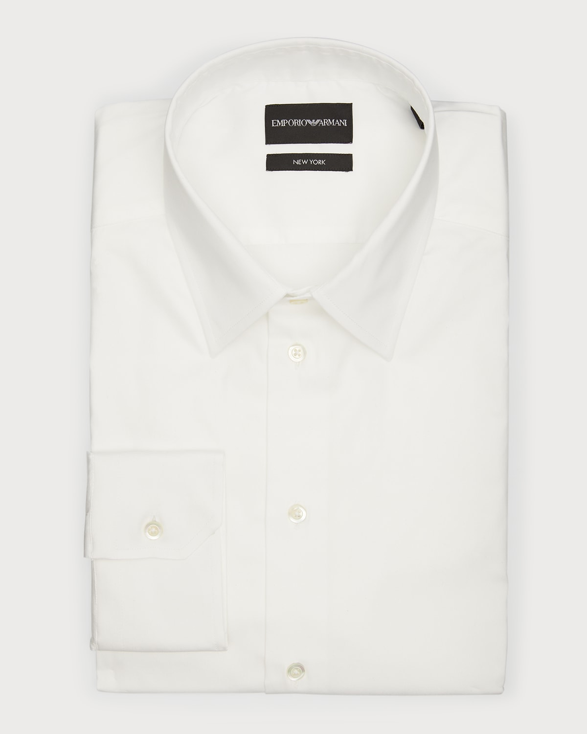 Emporio Armani Men's Cotton Dress Shirt | Neiman Marcus