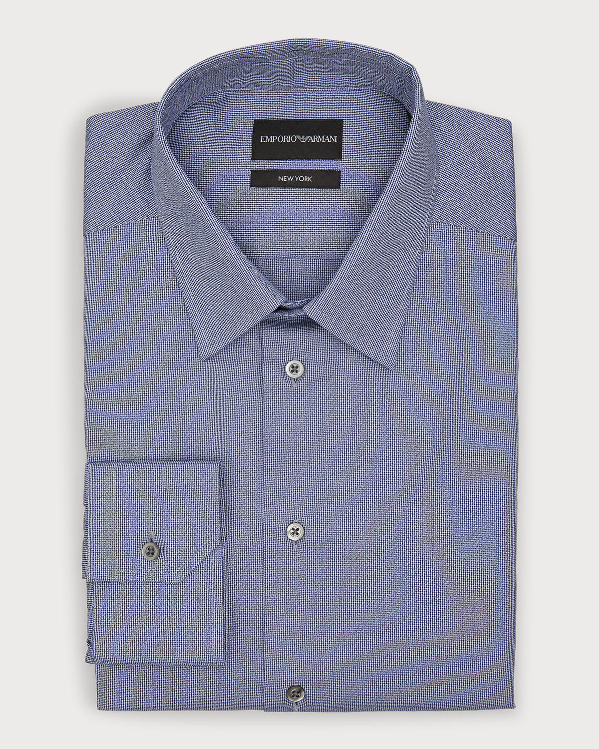 Emporio Armani Men's ModernFit CottonStretch Dress Shirt, Black