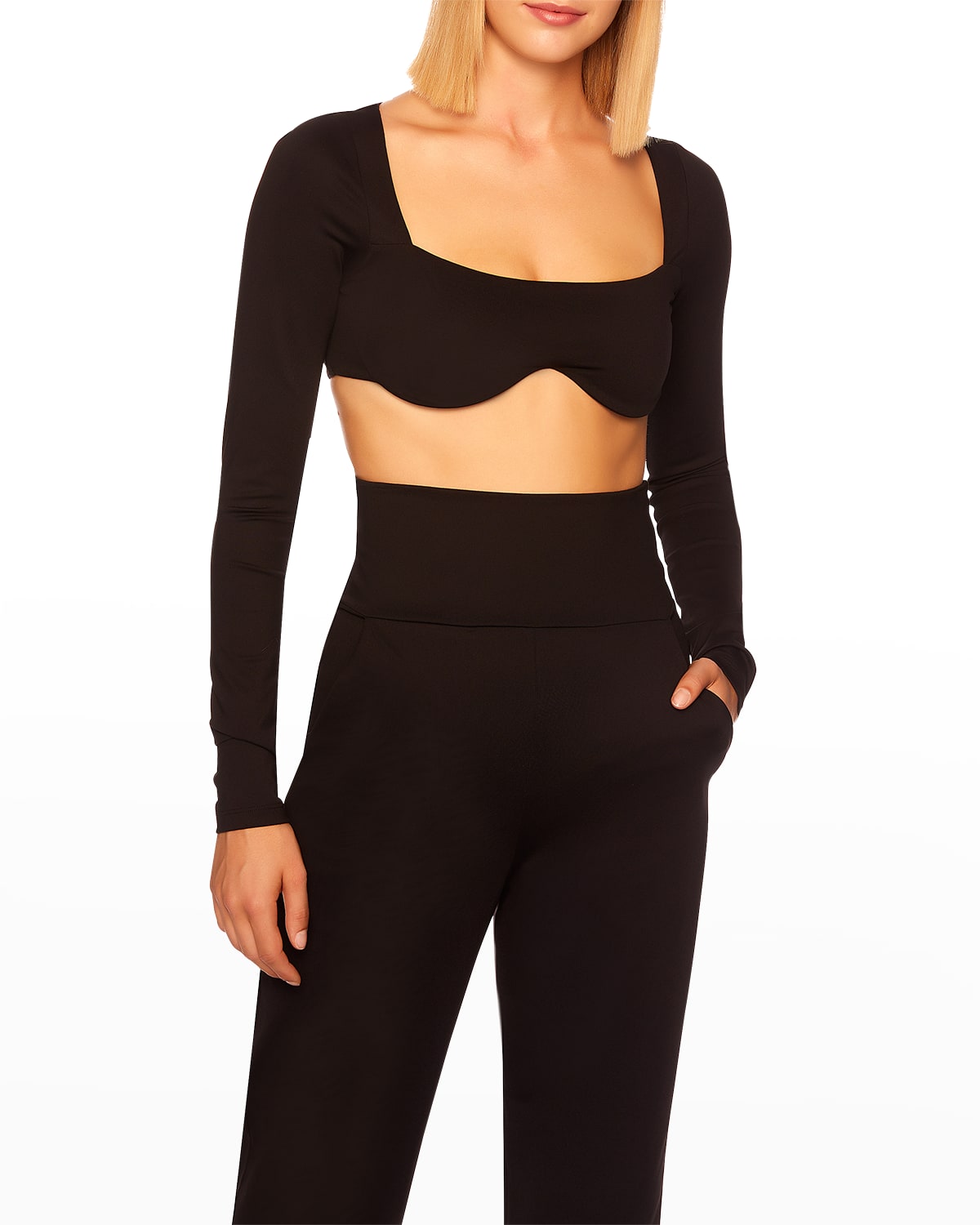Susana Monaco Sequin Spaghetti Strap Crop Top main image 0
