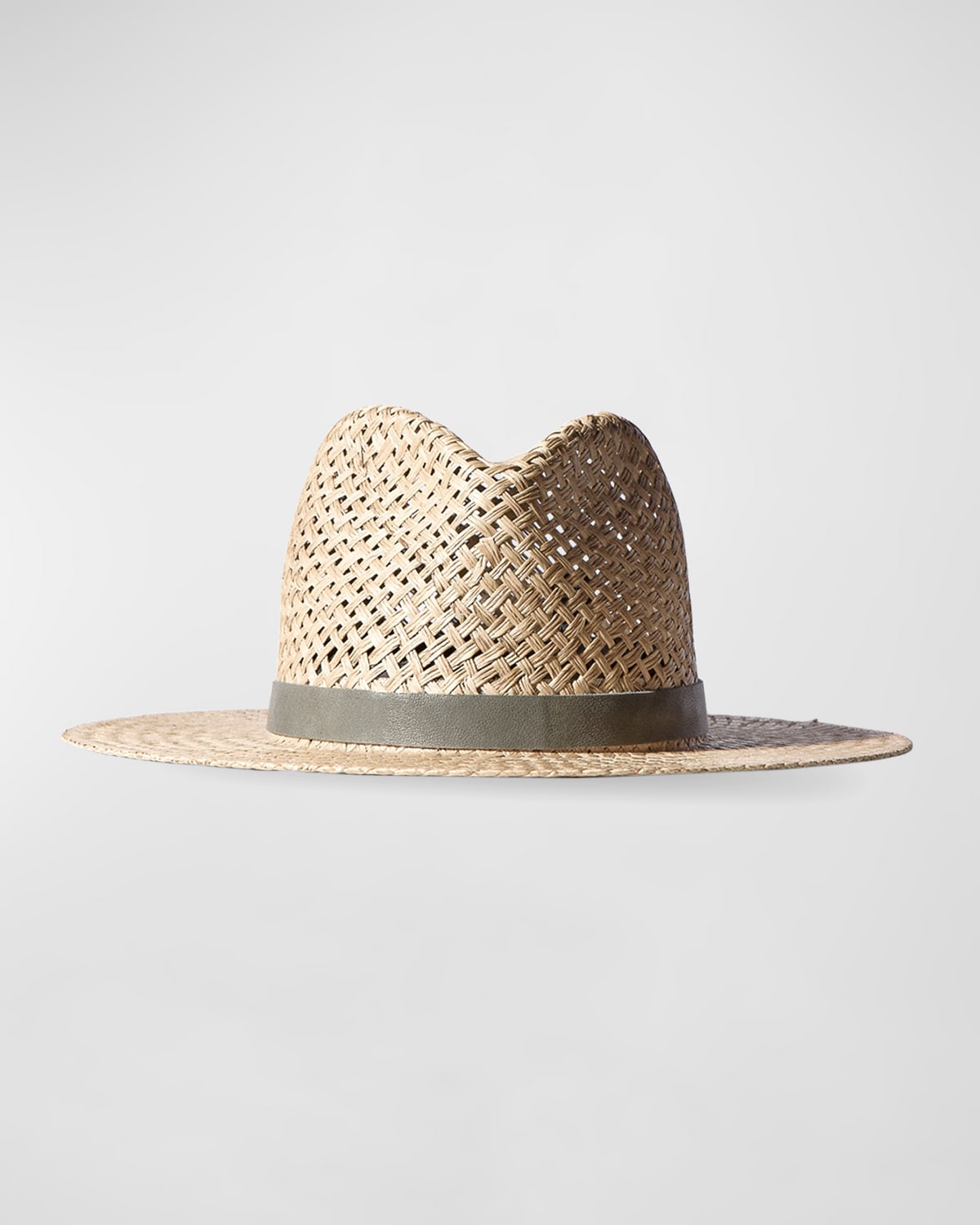 Janessa Leone Dora Large-Brim Raffia Fedora Hat | Neiman Marcus