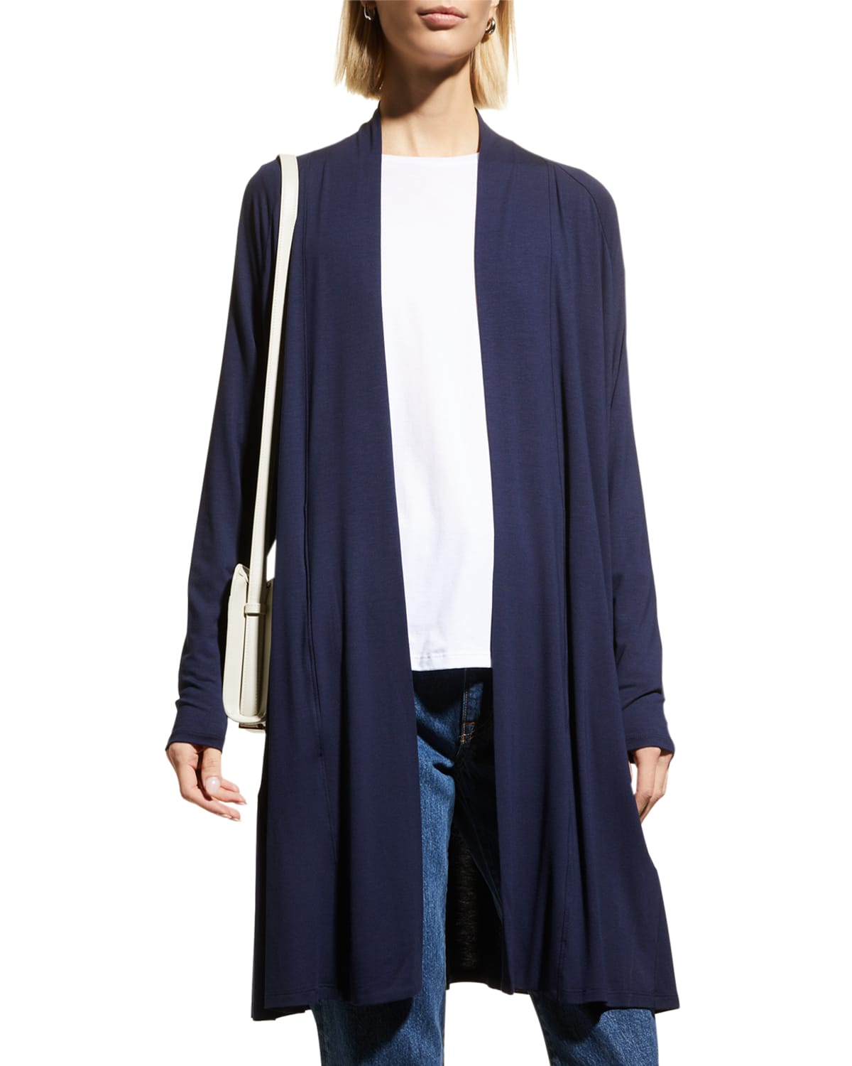 Eileen Fisher OpenFront Stretch Jersey Cardigan Neiman Marcus