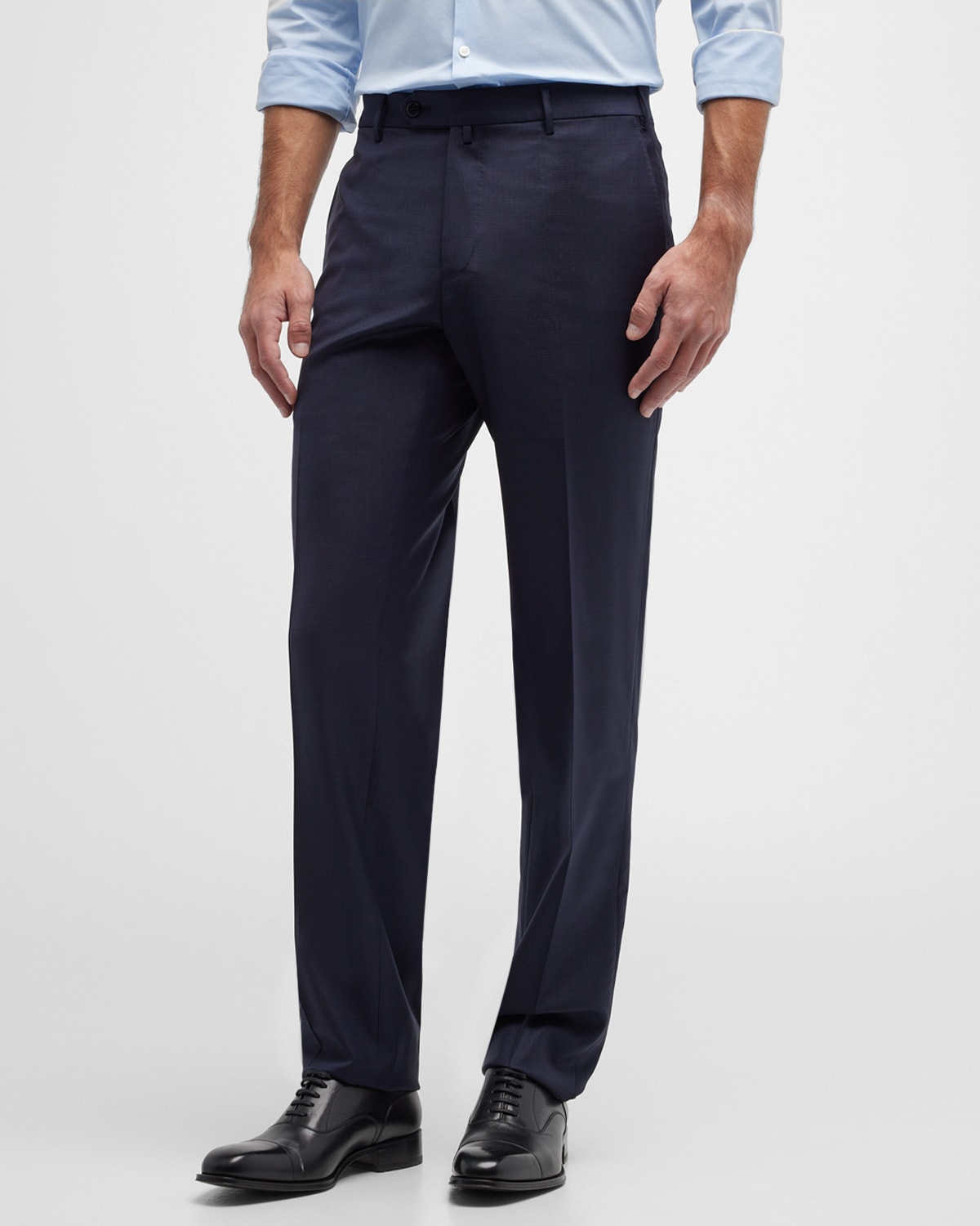 Zanella Men's Parker Wool-Blend Stretch Trousers | Neiman Marcus