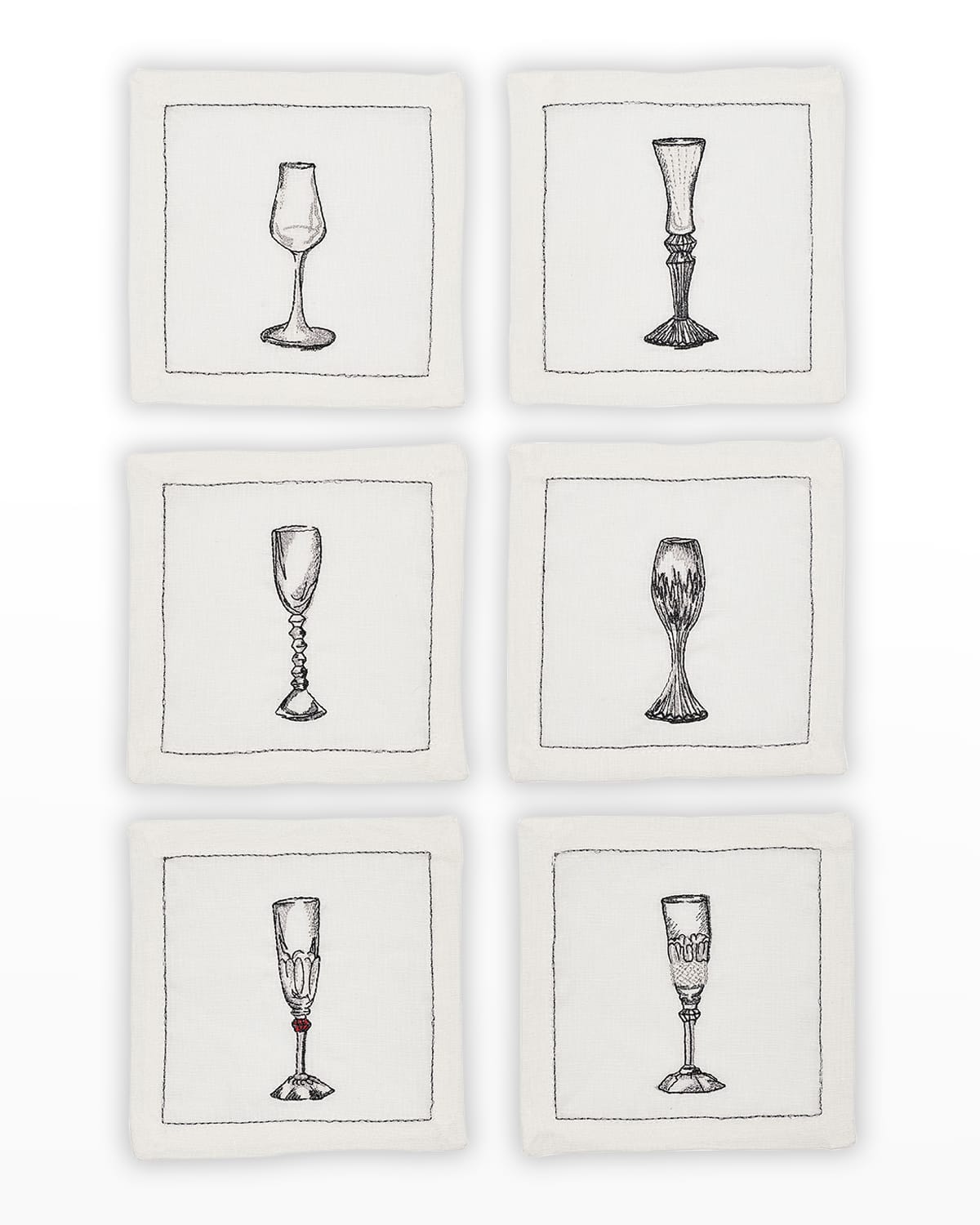 Hunt Slonem Colorful Bunnies Cocktail Napkins, Set of 6 Neiman Marcus