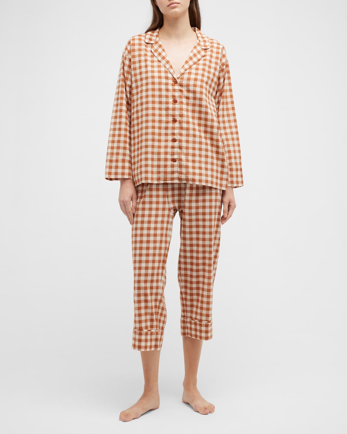 The Great Plaid ButtonDown Pajama Shirt Neiman Marcus
