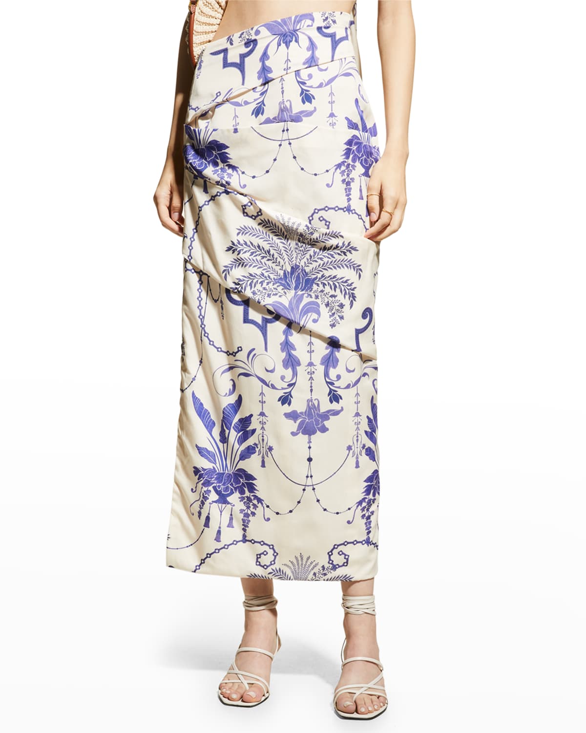 christopher esber pleated knit tie skirt