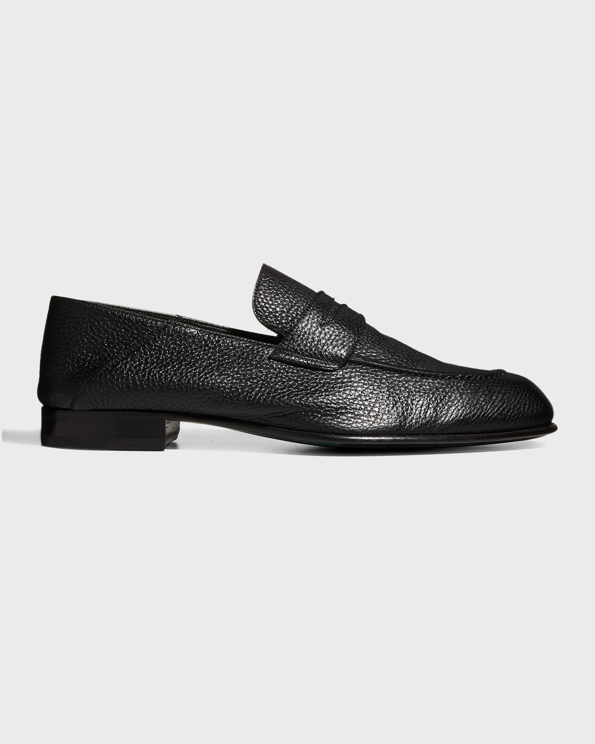 ZEGNA Men's Lasola Leather Penny Loafers Neiman Marcus