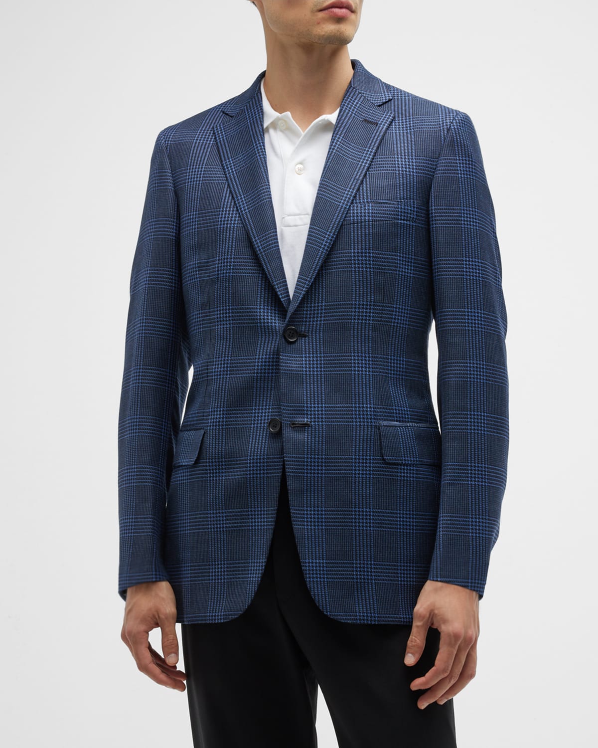 Brioni Men's Tonal Plaid Wool Sport Coat | Neiman Marcus