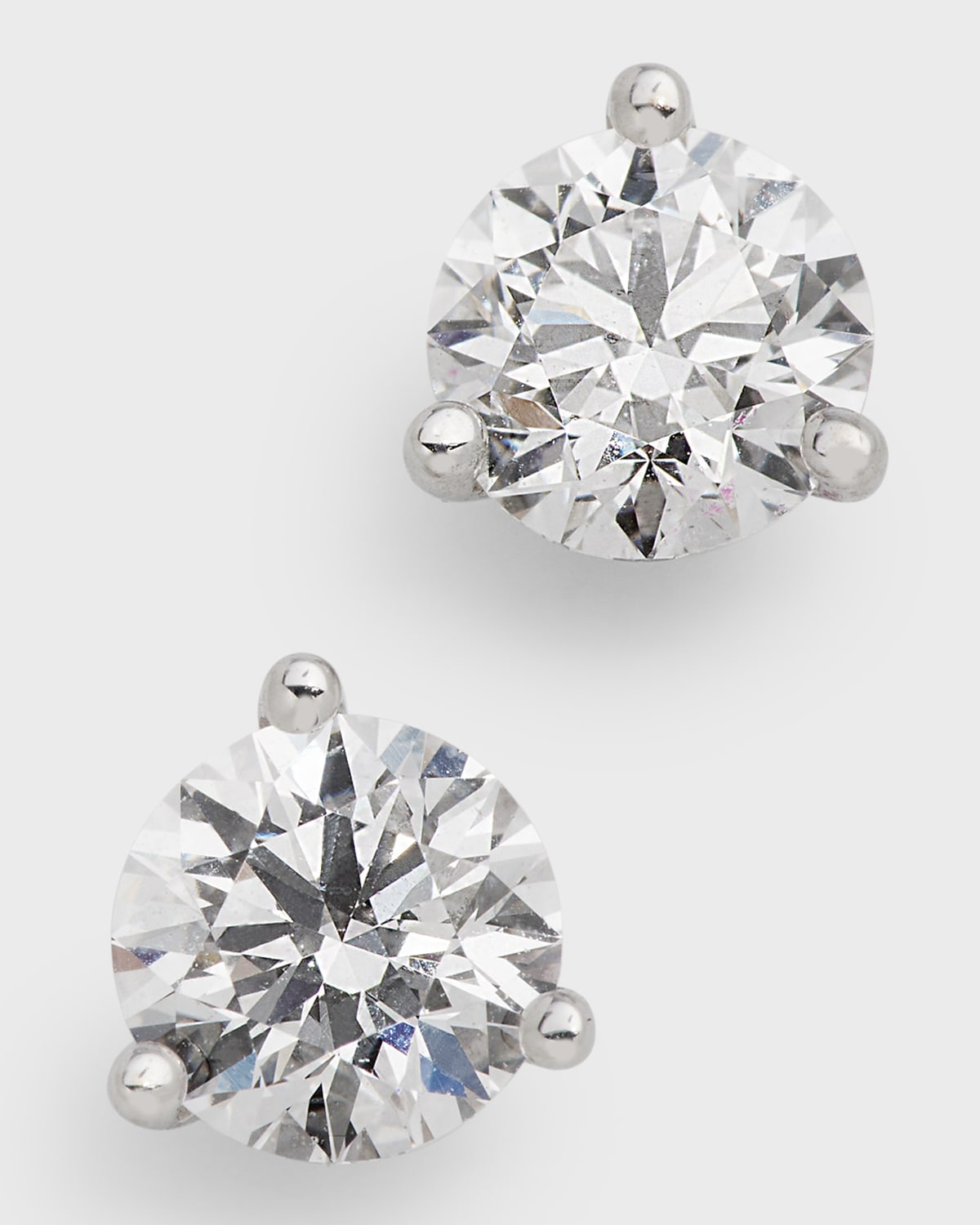 NM Diamond Collection 18k White Gold Diamond Martini Stud Earrings, 1