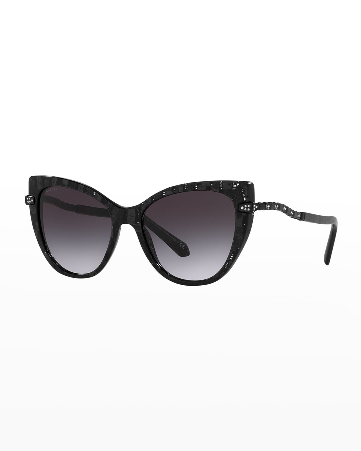 BVLGARI CrystalEmbellished Acetate CatEye Sunglasses Neiman Marcus