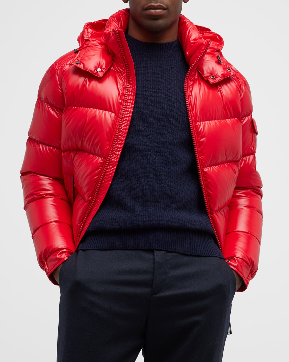 Moncler Men's Ragot Hooded Down Vest | Neiman Marcus