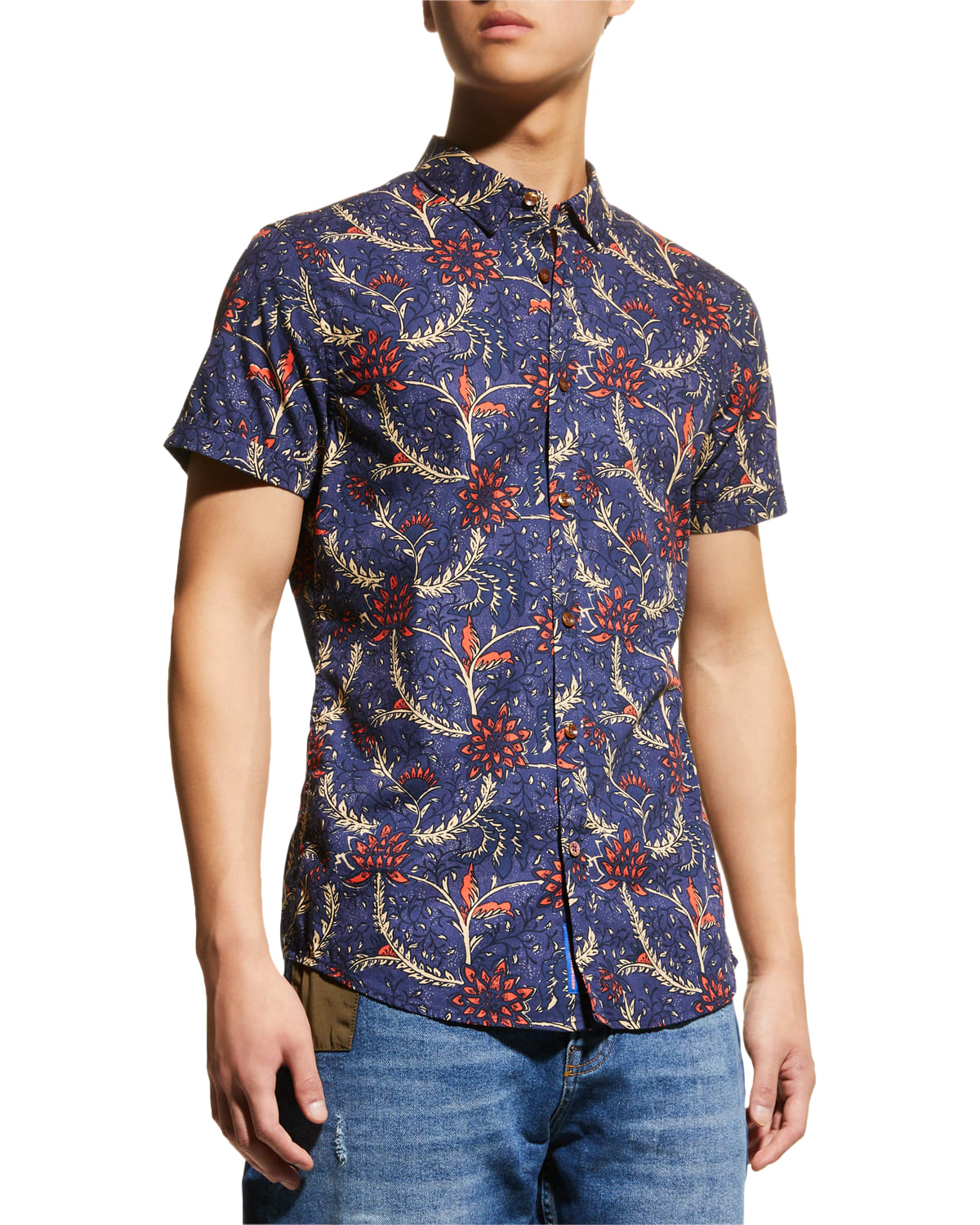 BG3104 - Cocktail Print Camp Shirt