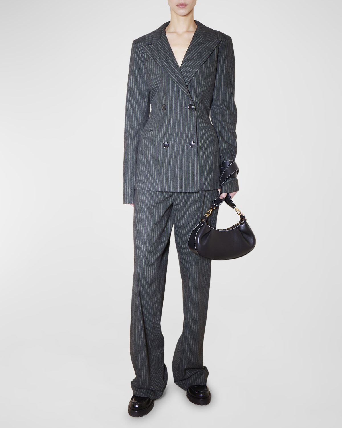 Veronica Beard Tonelli Plaid Wide-Leg Suit Pants | Neiman Marcus