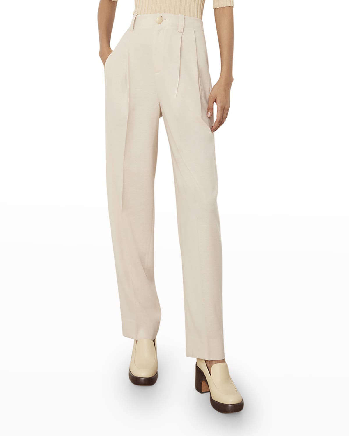Givenchy Tapered Wool-Mohair Trousers | Neiman Marcus