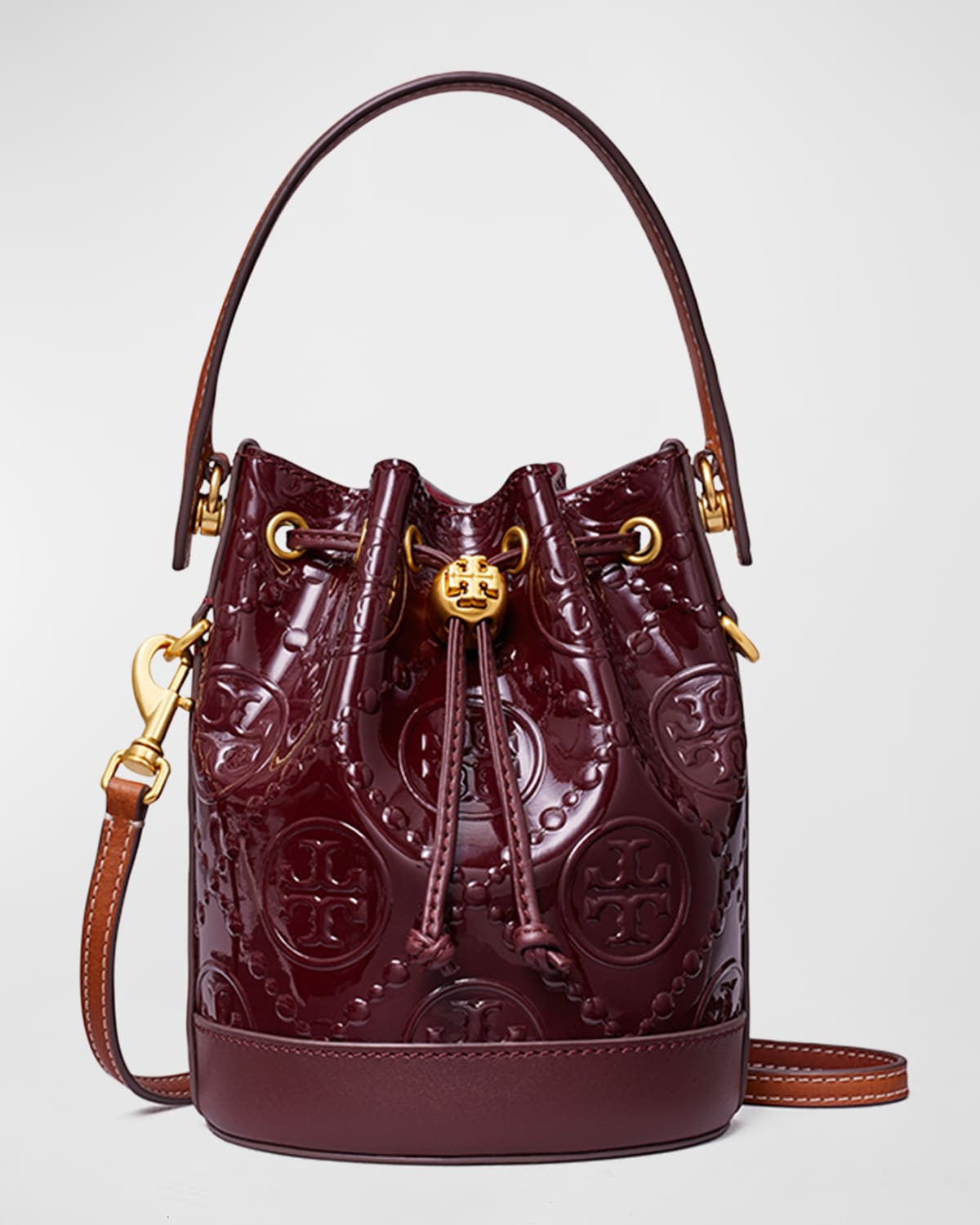 Tory Burch T Monogram Embossed Mini Bucket Bag Neiman Marcus