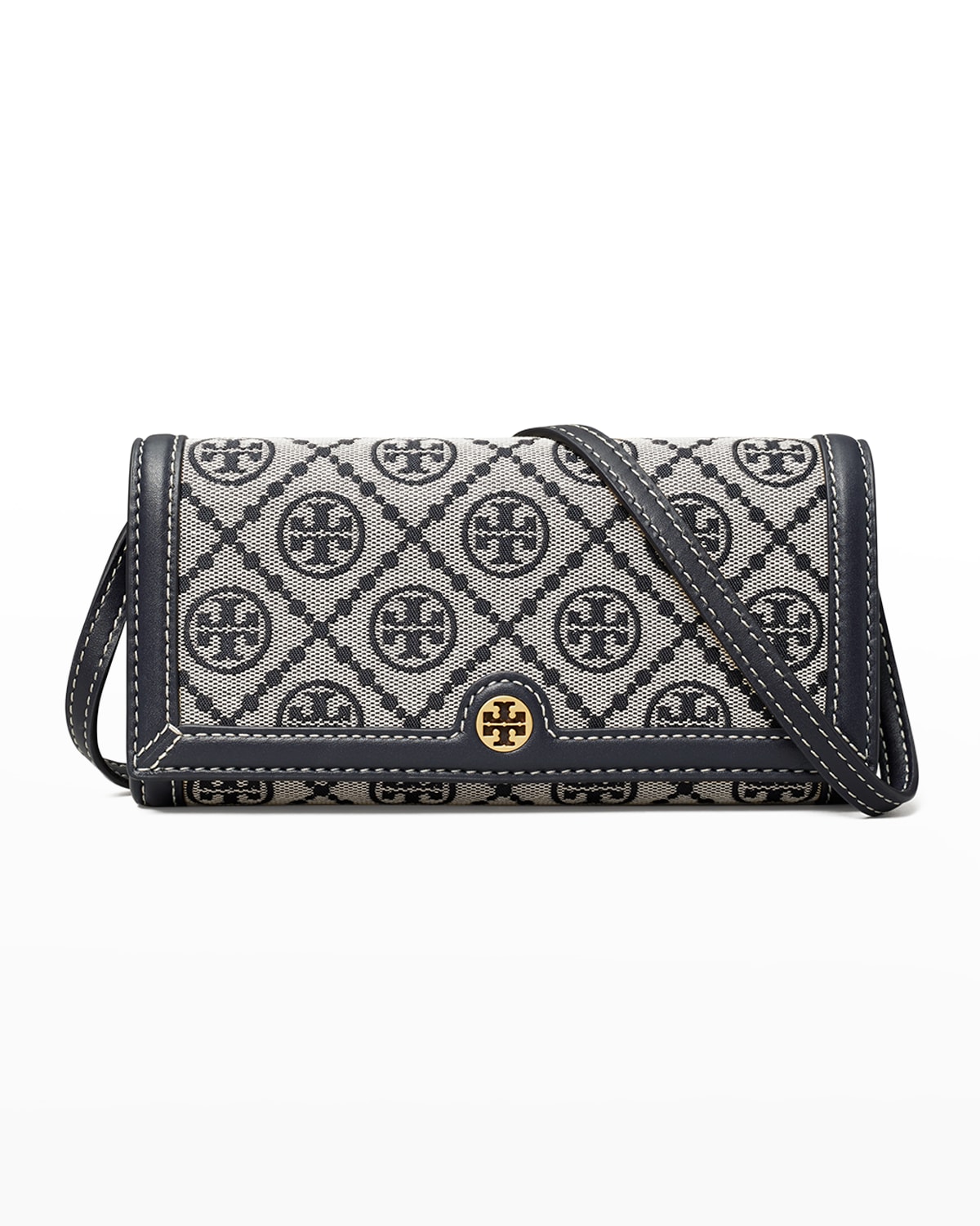 Tory Burch T Monogram Leather Slim Wallet Neiman Marcus