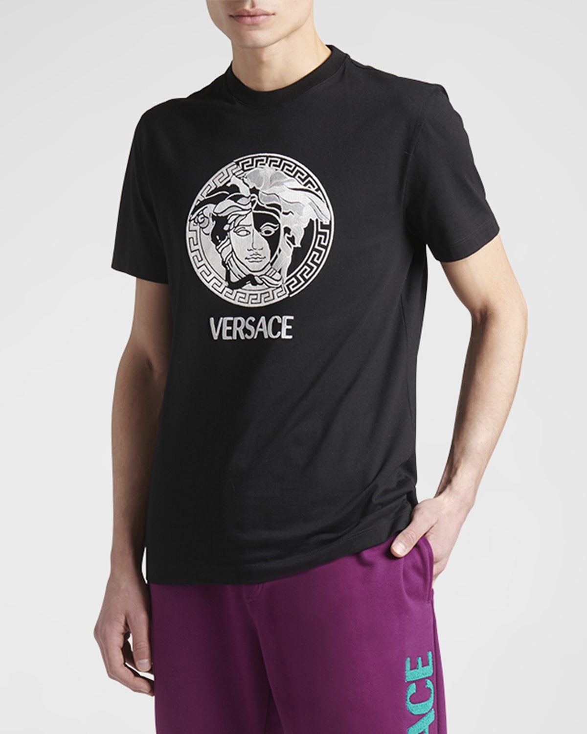 Versace Men's 2Pack Medusa Head Logo TShirt Neiman Marcus
