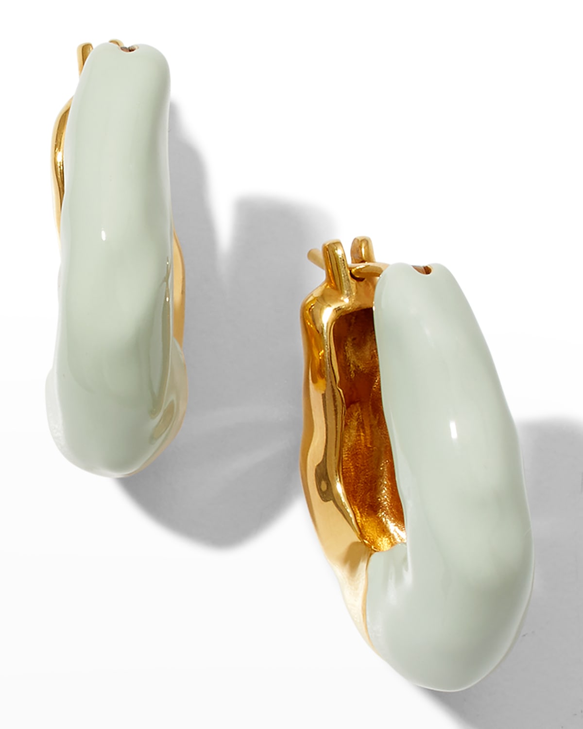 Joanna Laura Constantine Enamel and Stone Wave Hoop Earrings Neiman