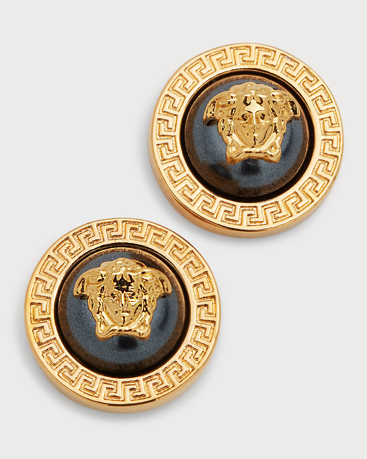 Versace Medusa Round Biggie Stud Earrings Neiman Marcus