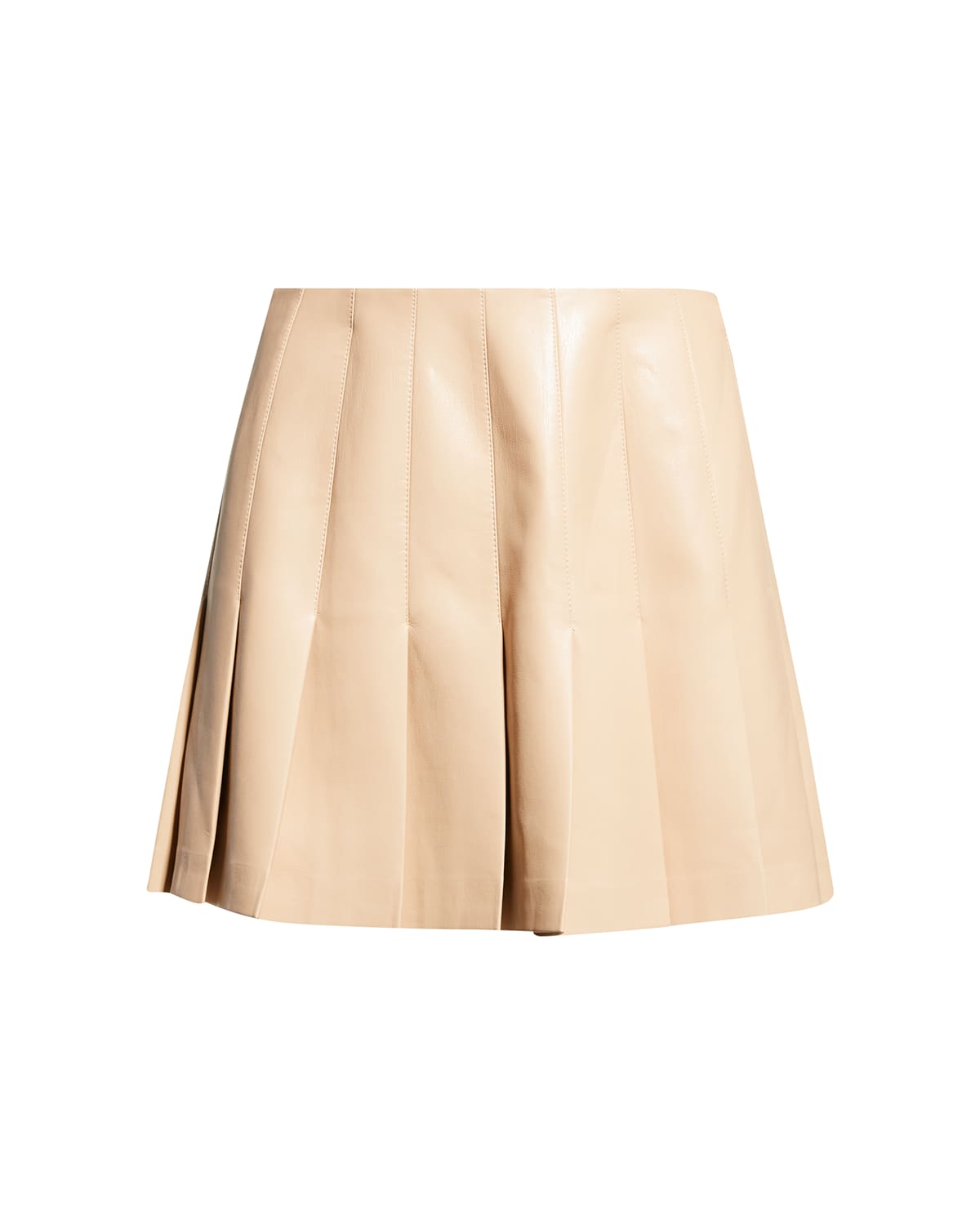 Alice + Olivia Carter Vegan Leather Pleated Mini Skirt Neiman Marcus