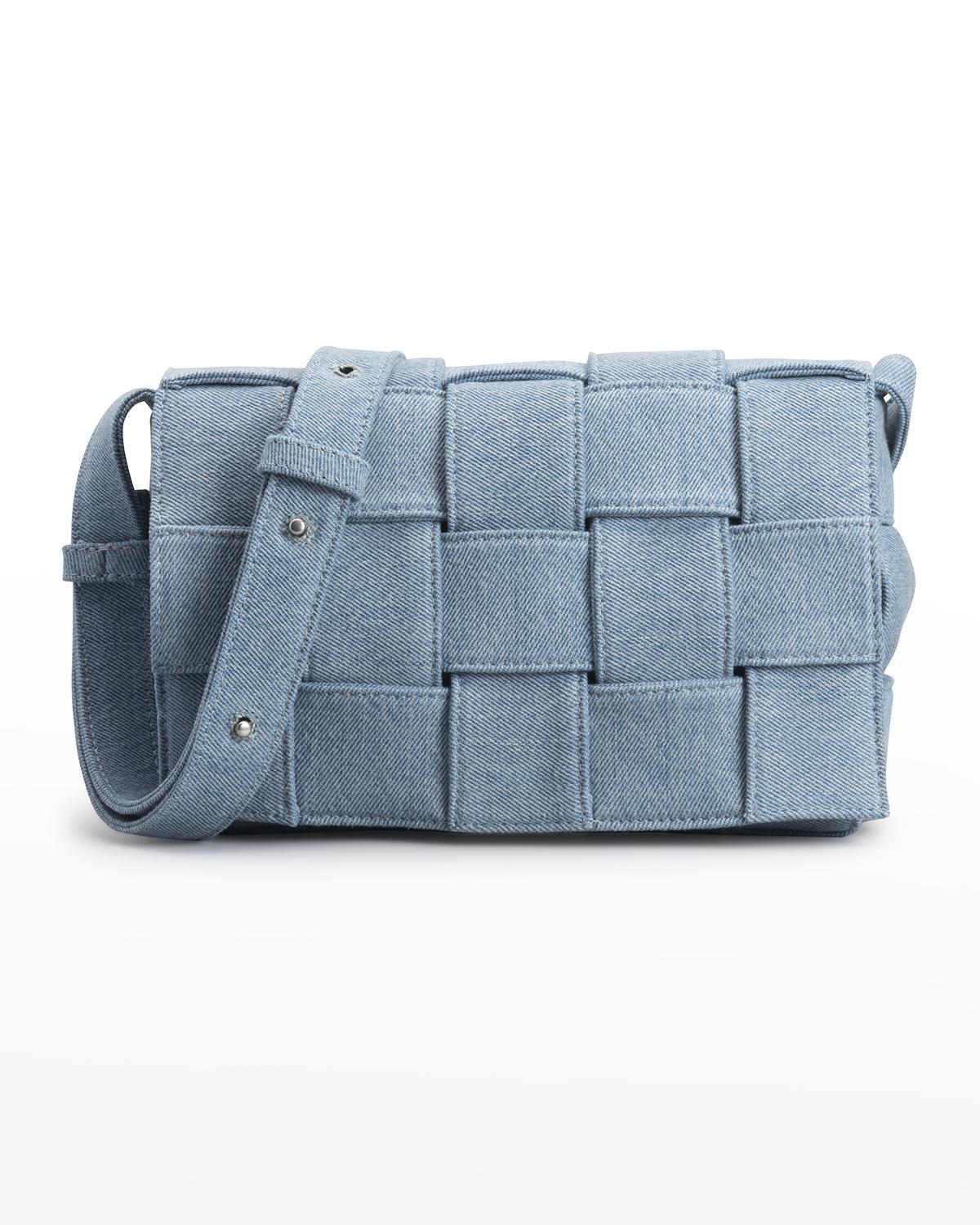 おはな⭐︎BOTTEGA VENETA デニムショルダーバッグ Bottega Veneta Cassette Intrecciato Washed Denim Crossbody Bag