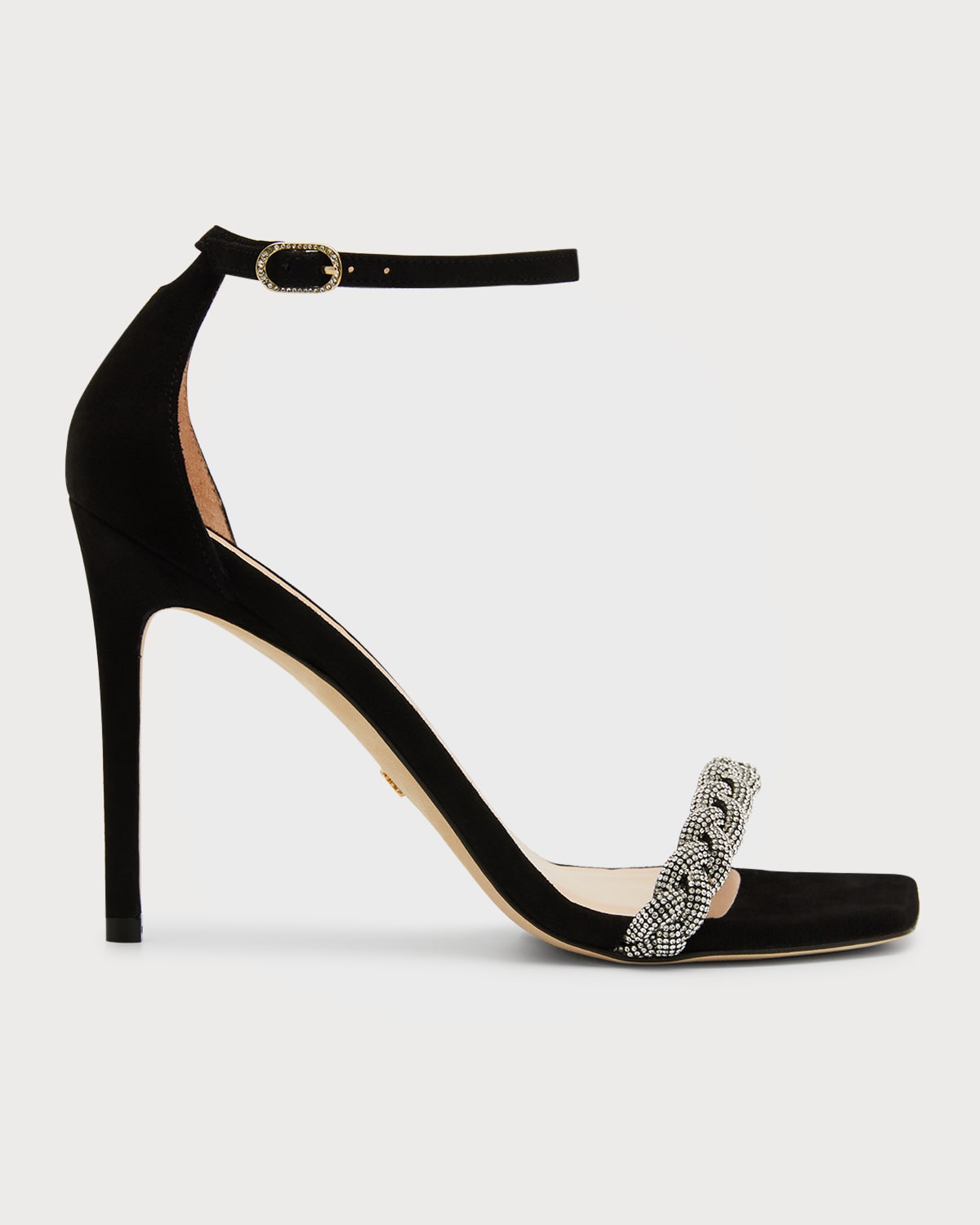 STUART WEITZMAN Womens Pink Cut Out Lacquered Cork Ankle Strap Padded Nudistcurve Square Toe Wedge Buckle Heeled B main image 1