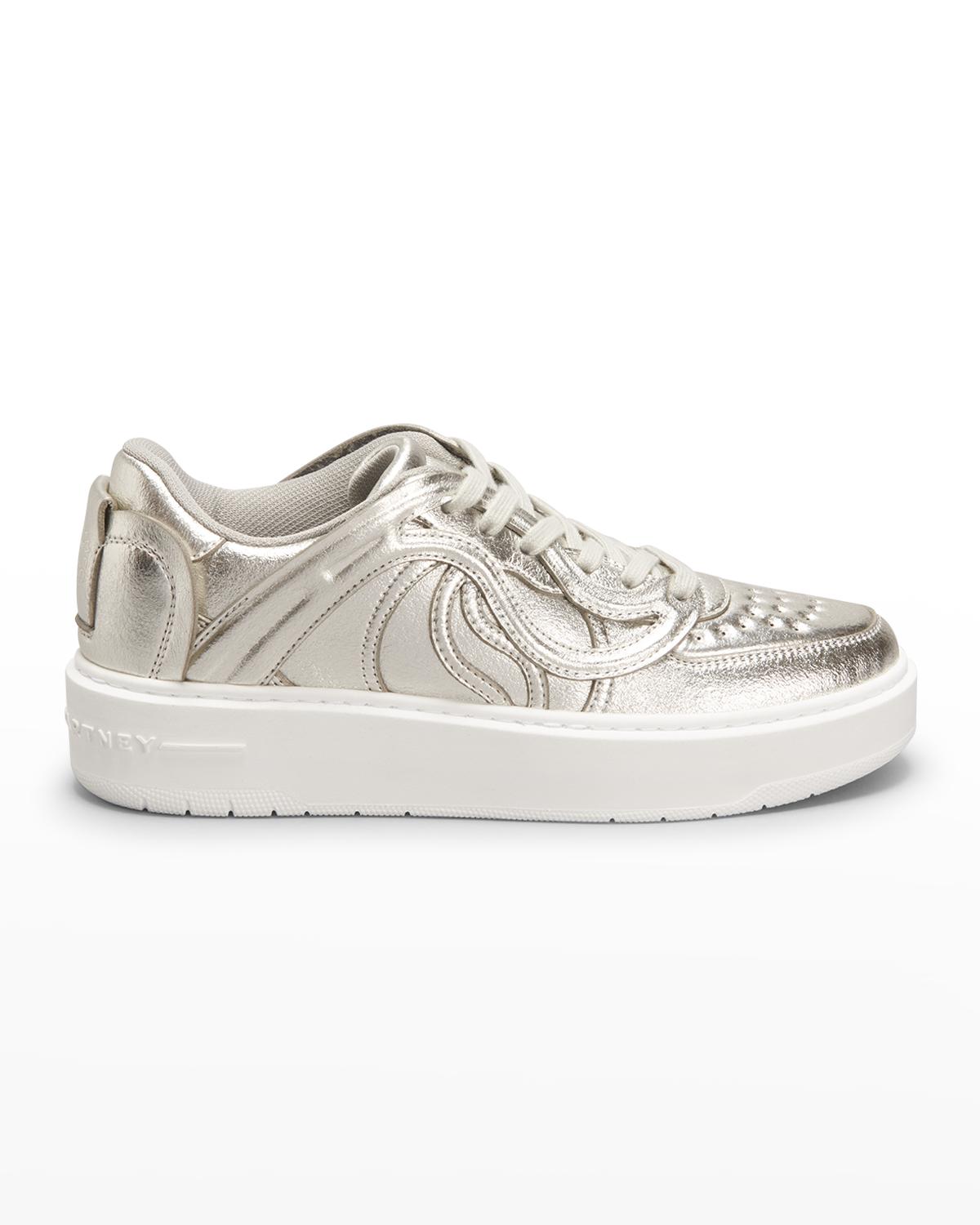 Stella McCartney Cupsole Metallic Low-Top Fashion Sneakers