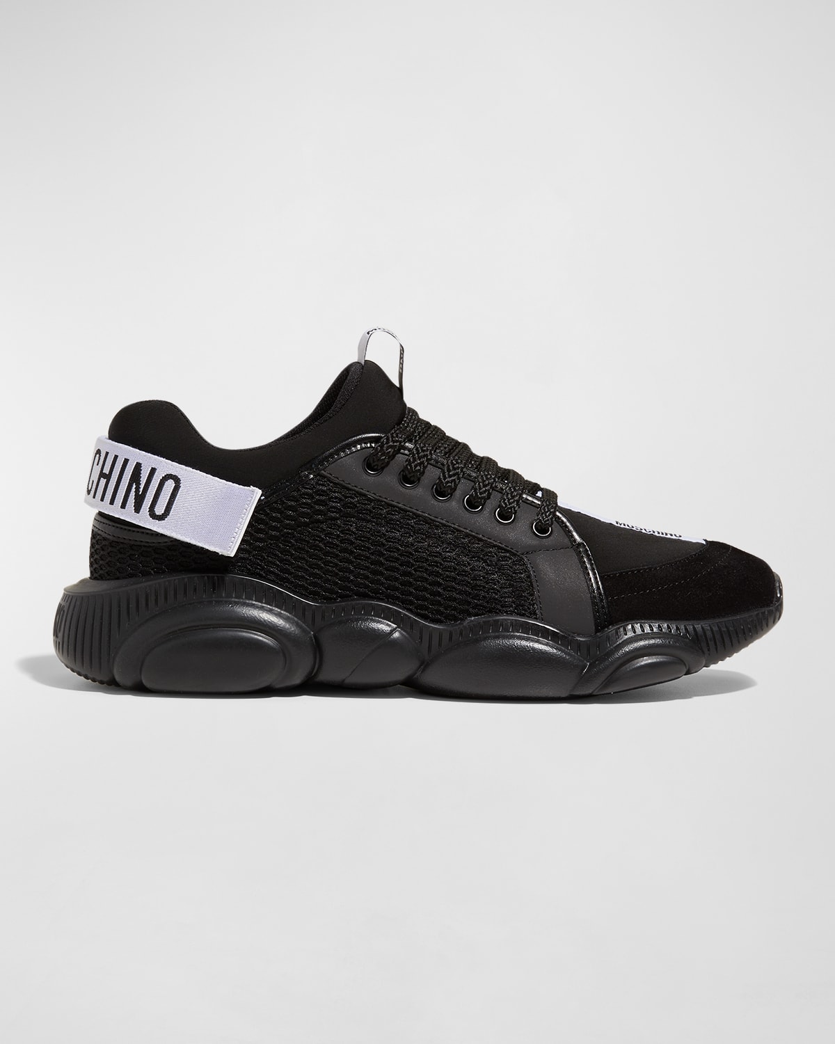 Sneakers Moschino con dettagli in suede uomo