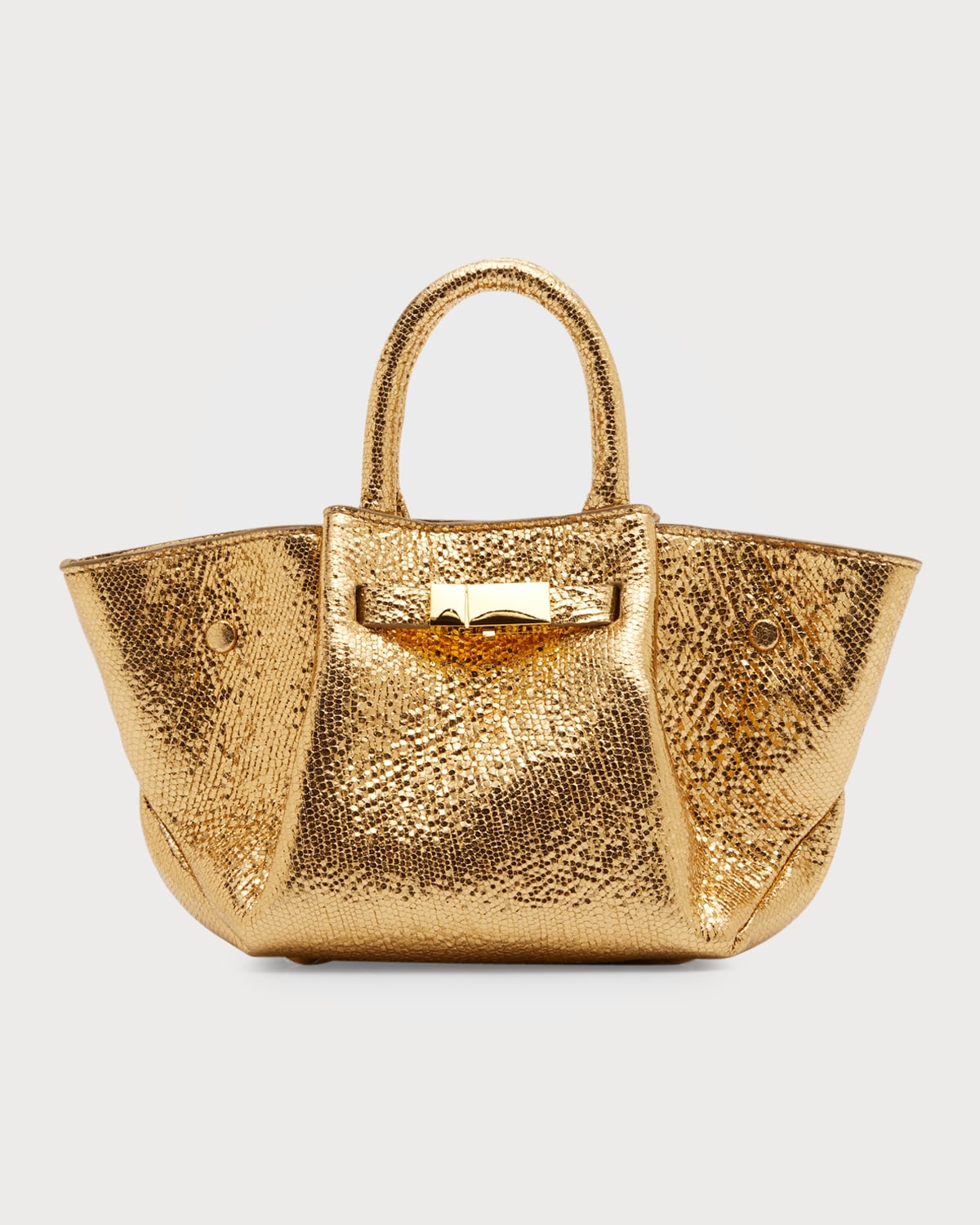 DeMellier New York Mini CrocEmbossed TopHandle Bag Neiman Marcus