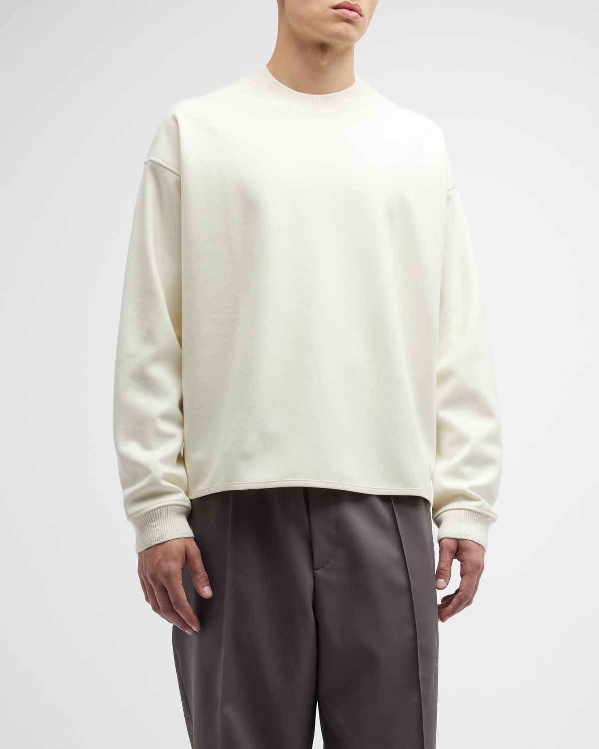 Jil Sander Men's Solid Pullover Hoodie | Neiman Marcus