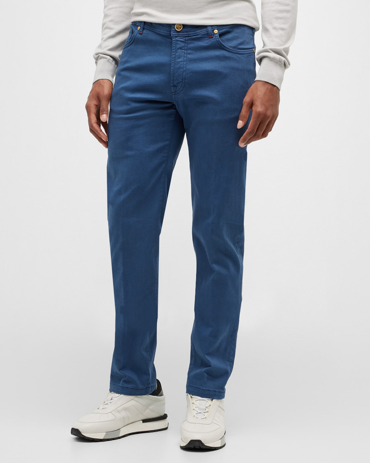 Marco Pescarolo Men's Cashmere Stretch 5-Pocket Pants | Neiman Marcus