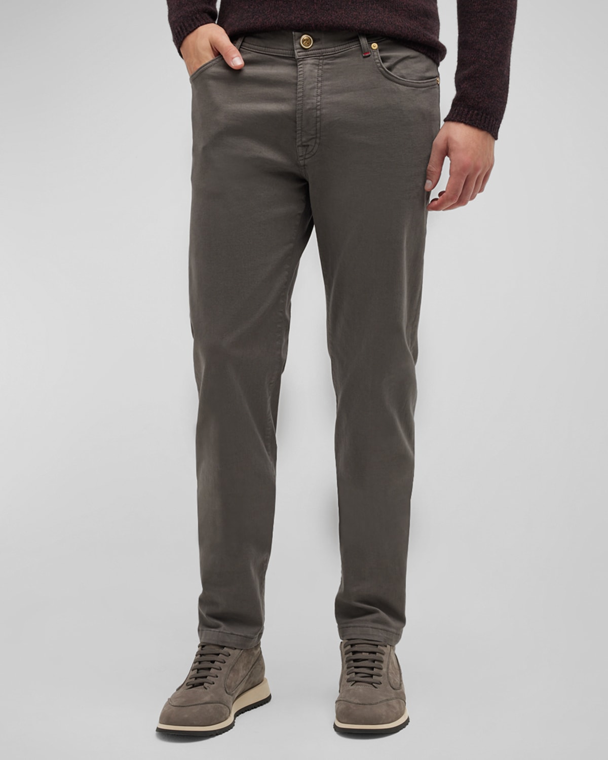 Marco Pescarolo Men's Cashmere Stretch 5-Pocket Pants | Neiman Marcus