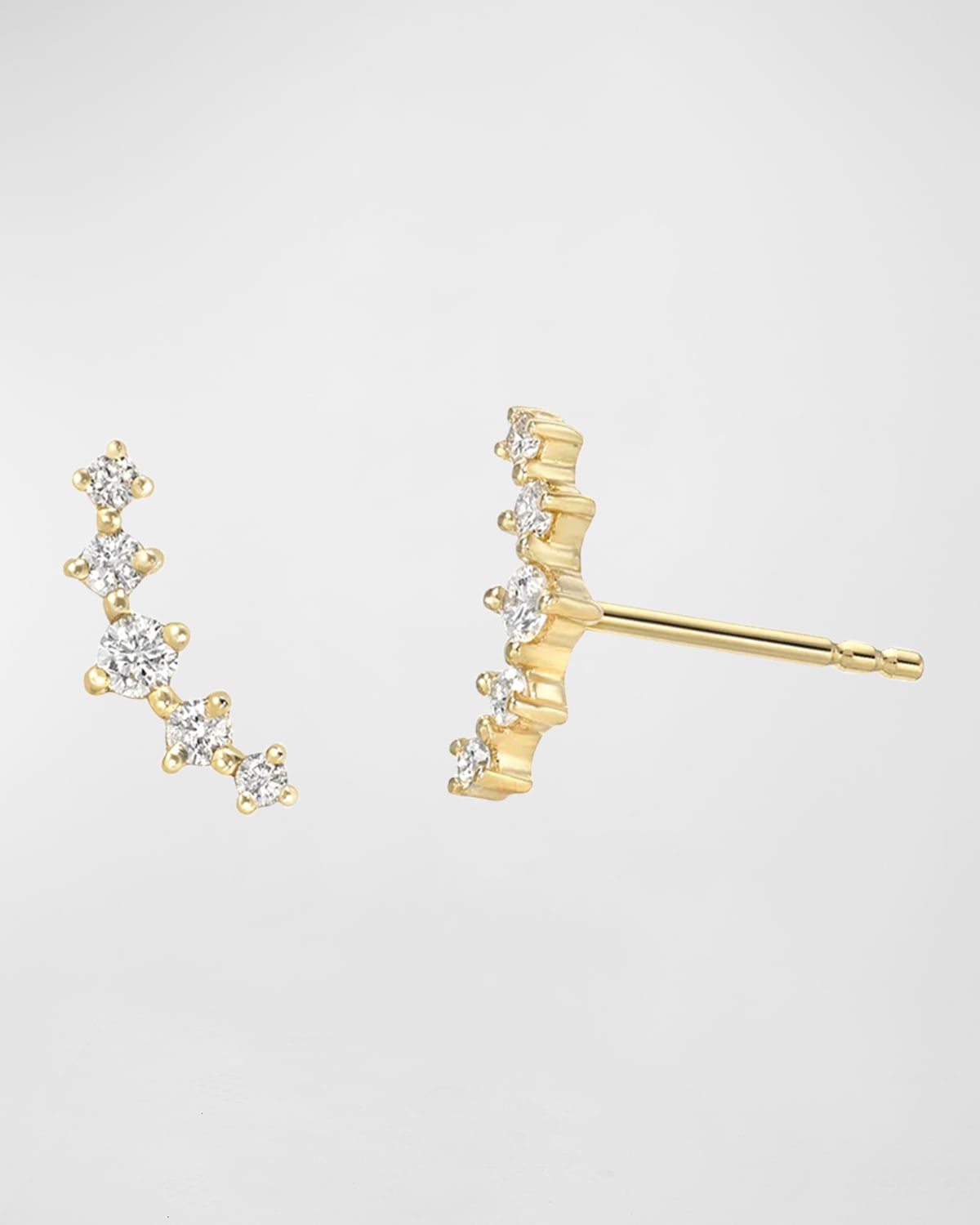 Zoe Lev Jewelry 14K Gold and Diamond X Stud Earrings | Neiman Marcus