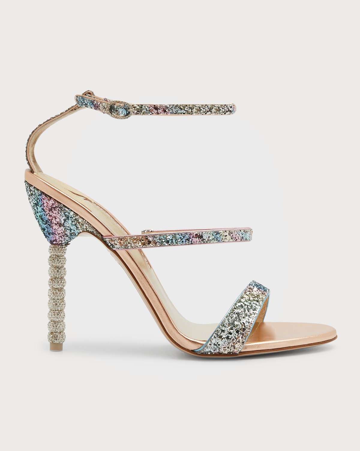 Sophia Webster Rosalind Crystal Sphere-Heel Glitter Sandals | Neiman Marcus