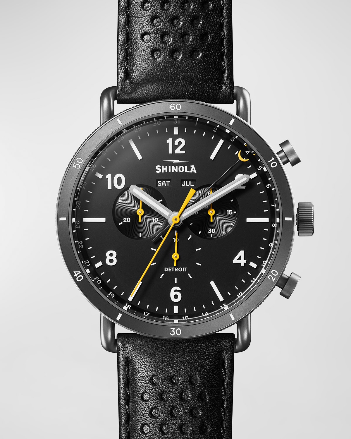 Shinola Men's Canfield Sport Leather Strap Watch, 45mm Neiman Marcus
