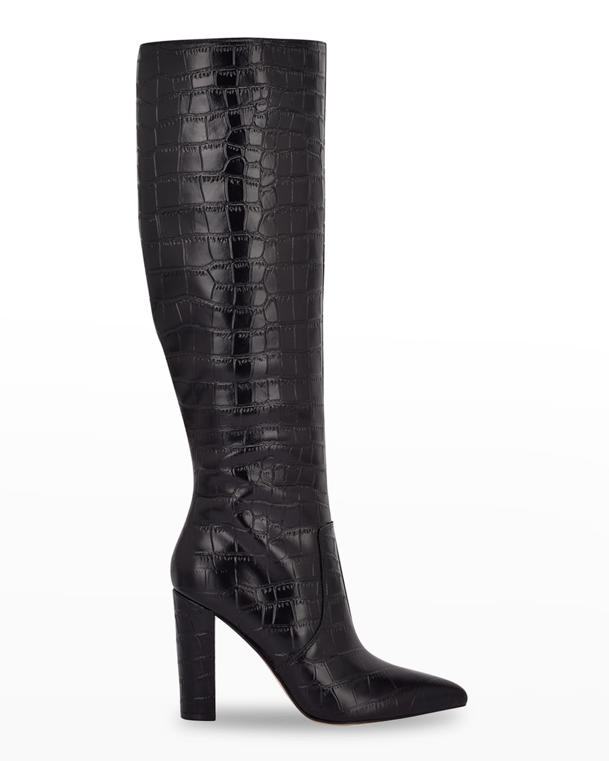 Fendi Vitello Jacquard Knee Boots | Neiman Marcus
