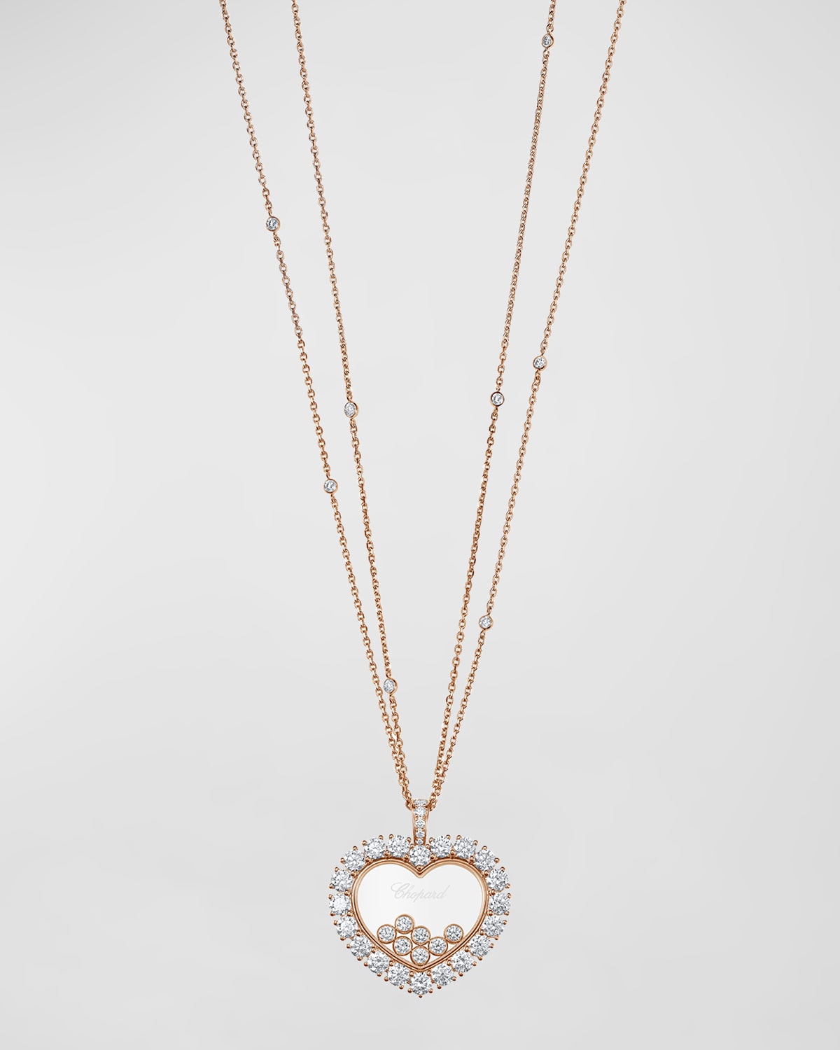 Chopard Happy Diamonds 18K White Gold Heart Pendant Necklace Neiman