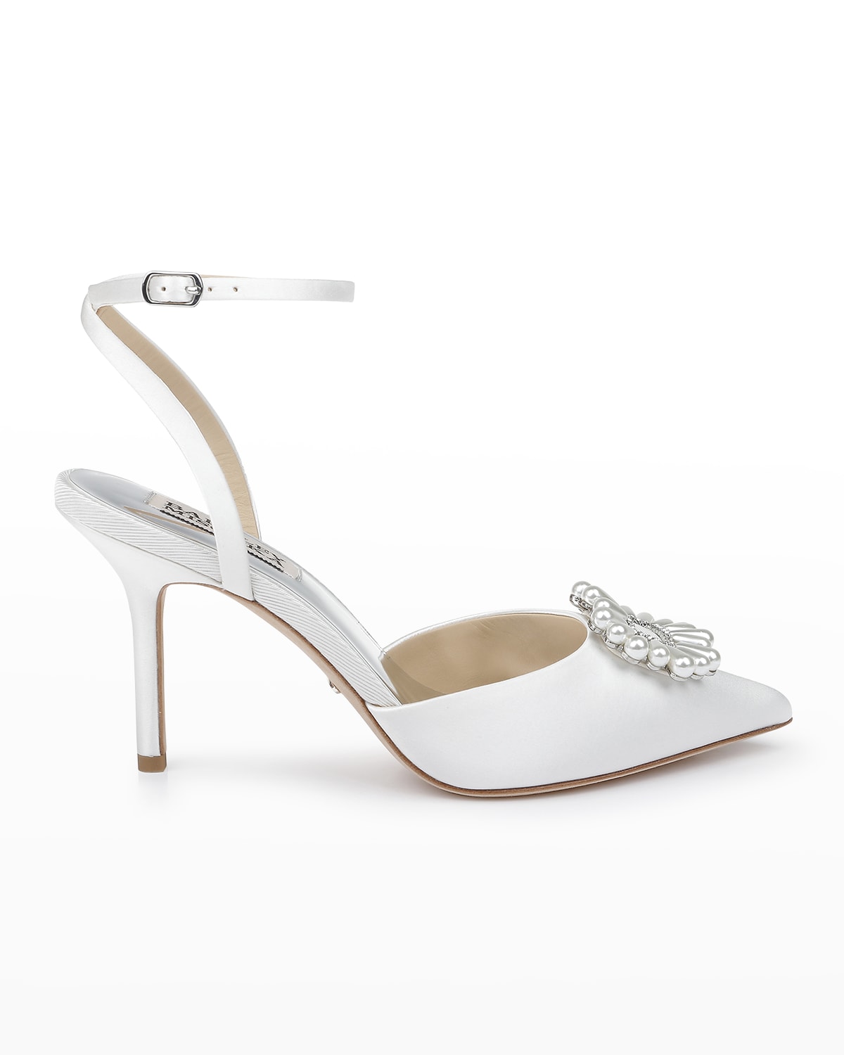 Badgley Mischka Faint Embellished Bow Pointed Pumps | Neiman Marcus